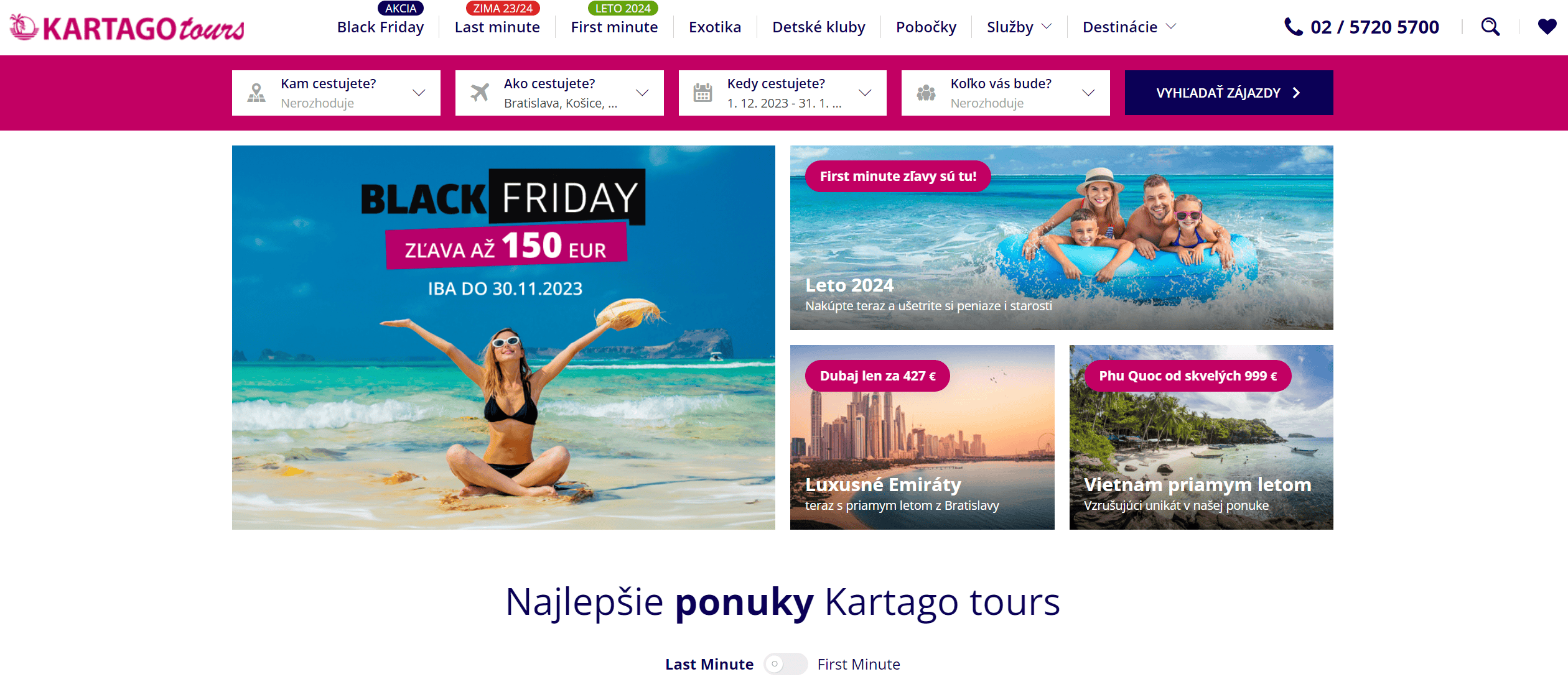 Úvodná stránka CK Kartago Tours