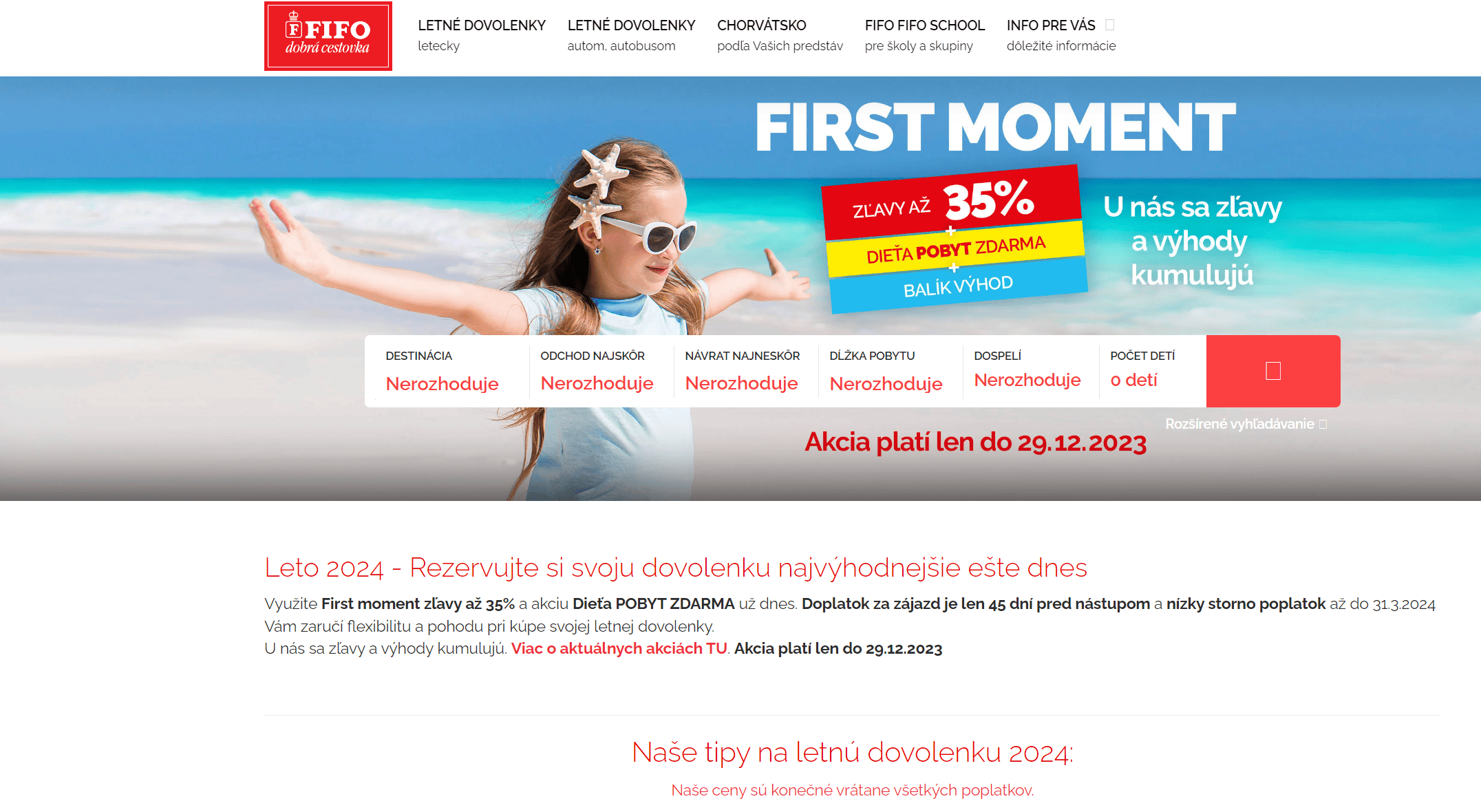 Úvodná stránka Fifo