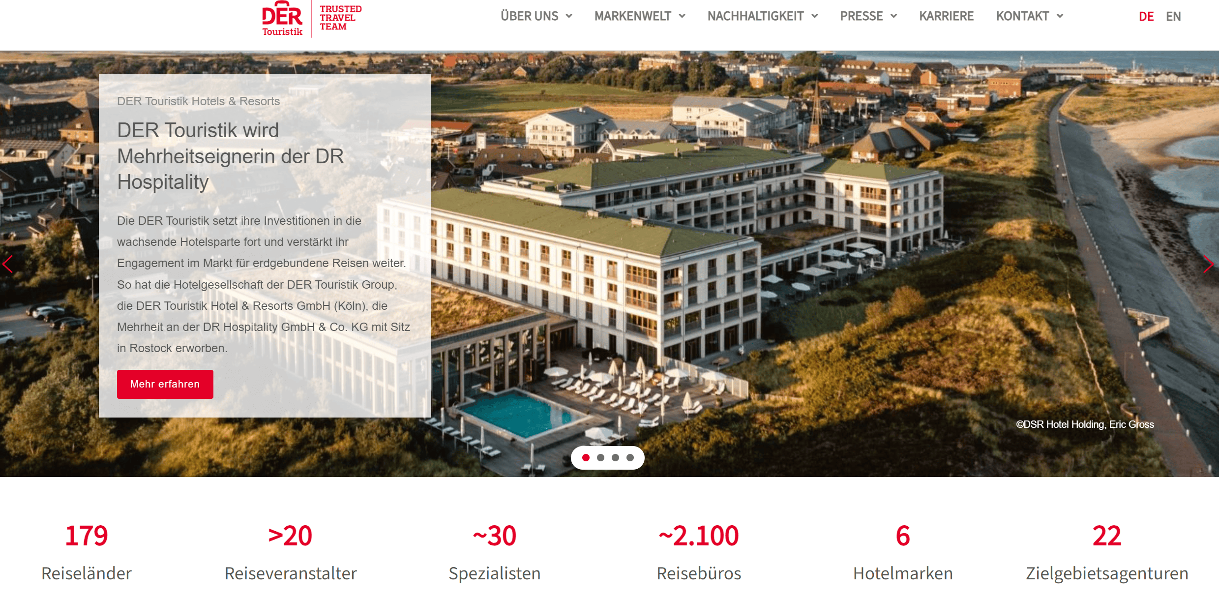 Stránka Der Touristik