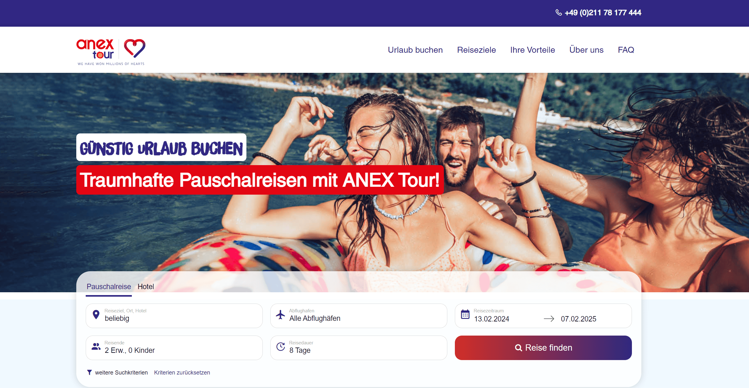 Stránka Anex Tour